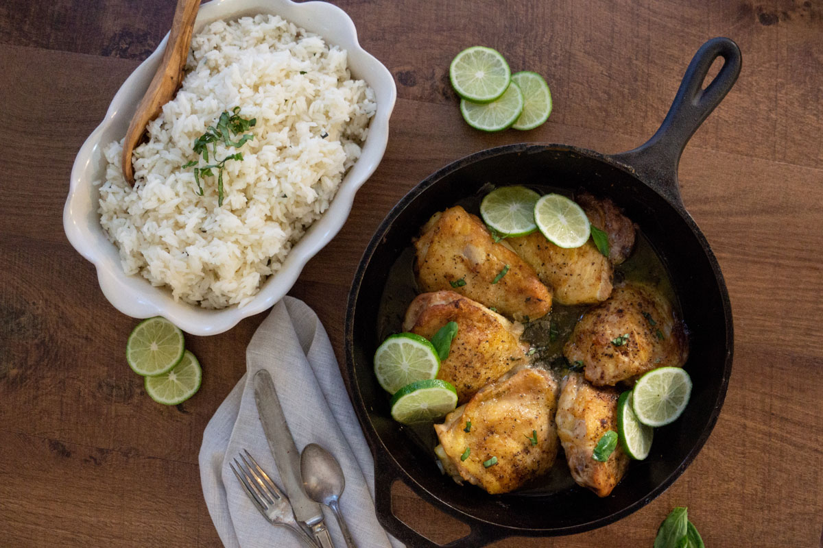 Basil Lime Chicken Thighs