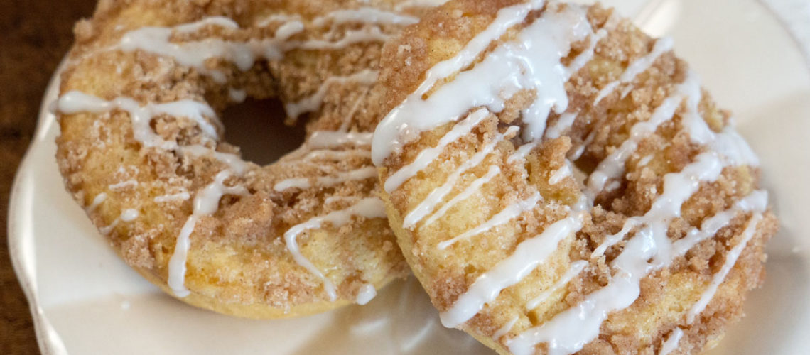 Baked coffee cake donut